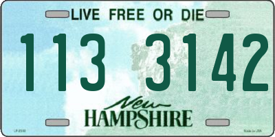 NH license plate 1133142