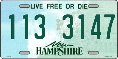 NH license plate 1133147