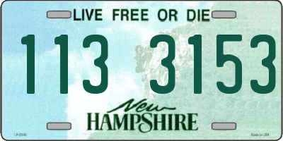 NH license plate 1133153