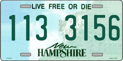 NH license plate 1133156