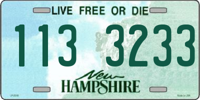 NH license plate 1133233