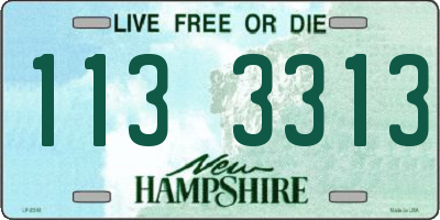 NH license plate 1133313