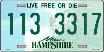 NH license plate 1133317