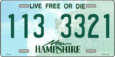 NH license plate 1133321