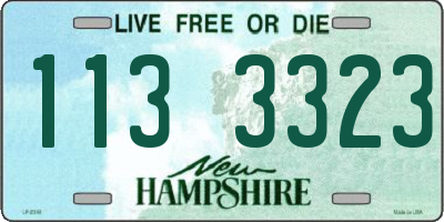 NH license plate 1133323
