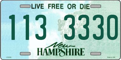 NH license plate 1133330