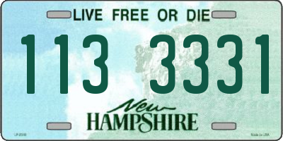 NH license plate 1133331