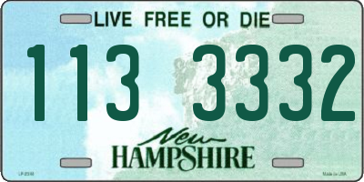 NH license plate 1133332