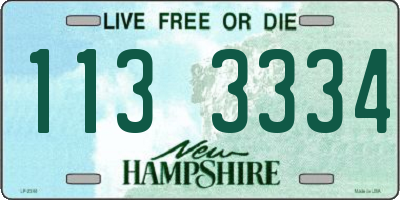 NH license plate 1133334