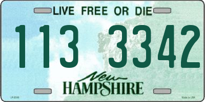 NH license plate 1133342