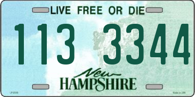 NH license plate 1133344