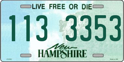 NH license plate 1133353