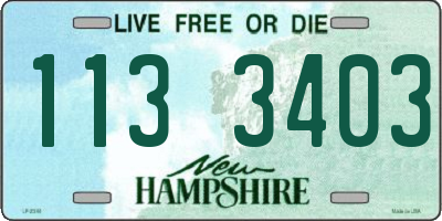 NH license plate 1133403