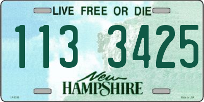 NH license plate 1133425