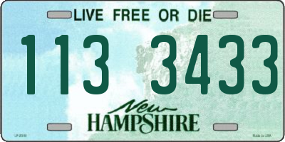 NH license plate 1133433