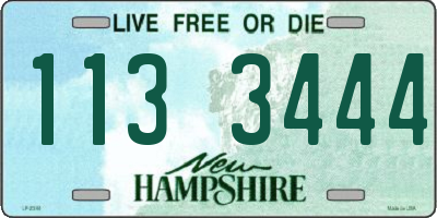 NH license plate 1133444