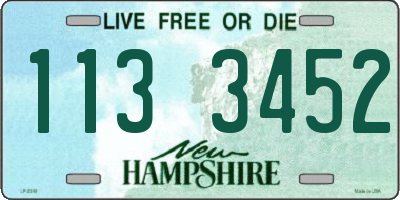 NH license plate 1133452