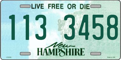 NH license plate 1133458