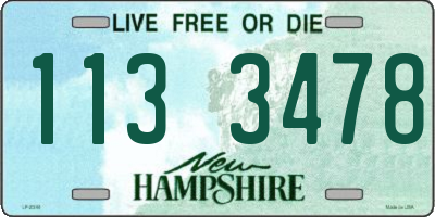 NH license plate 1133478