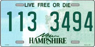 NH license plate 1133494