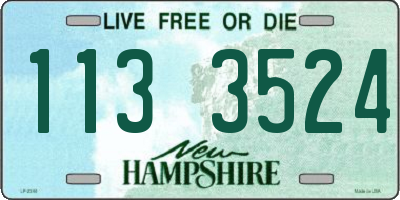 NH license plate 1133524
