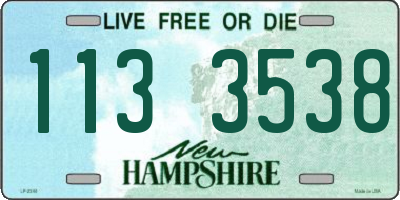 NH license plate 1133538