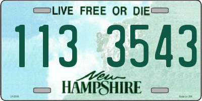 NH license plate 1133543