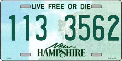 NH license plate 1133562