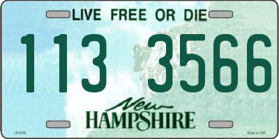 NH license plate 1133566