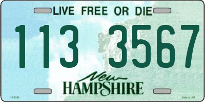 NH license plate 1133567