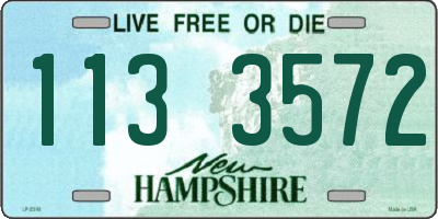 NH license plate 1133572