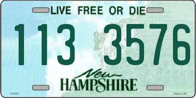 NH license plate 1133576