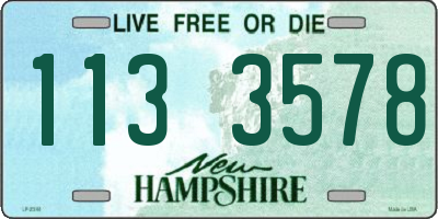 NH license plate 1133578