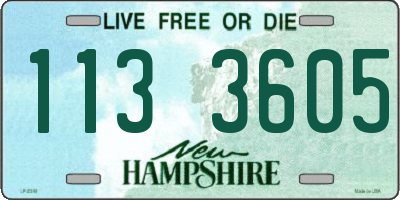 NH license plate 1133605