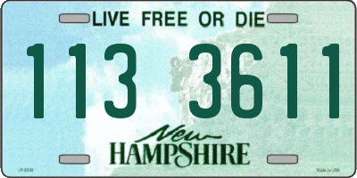 NH license plate 1133611