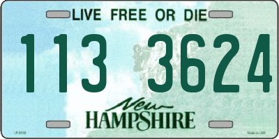 NH license plate 1133624