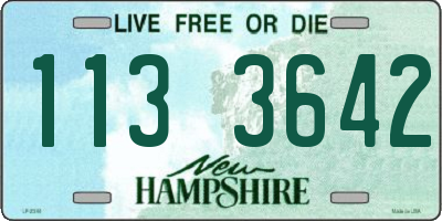NH license plate 1133642