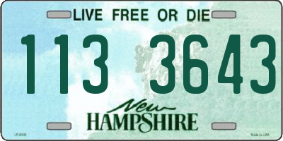 NH license plate 1133643
