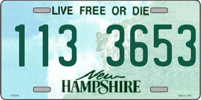 NH license plate 1133653