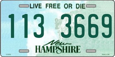 NH license plate 1133669