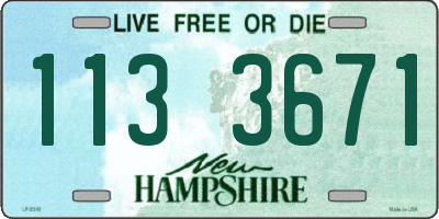 NH license plate 1133671