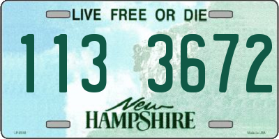 NH license plate 1133672