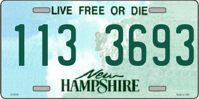 NH license plate 1133693