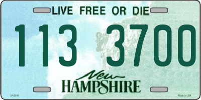 NH license plate 1133700