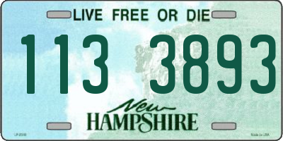 NH license plate 1133893