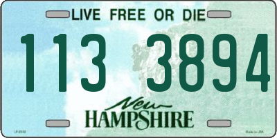 NH license plate 1133894