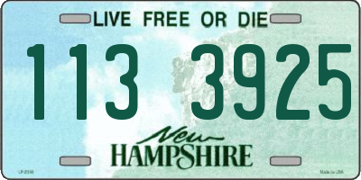 NH license plate 1133925