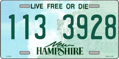 NH license plate 1133928