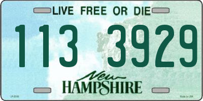 NH license plate 1133929