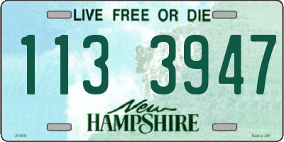 NH license plate 1133947